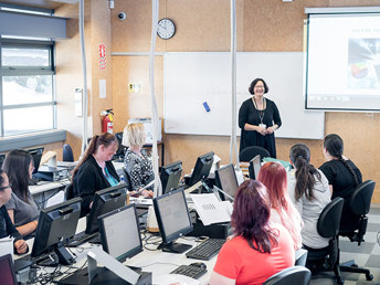 A class of students at UCOL computer lab